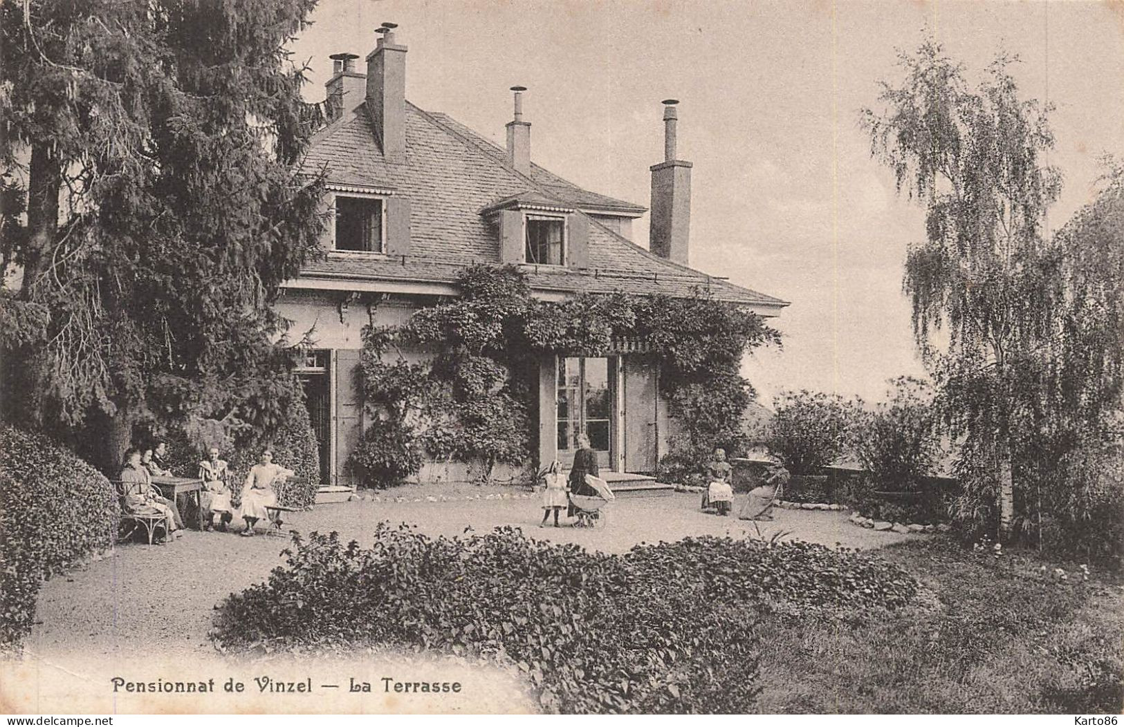 vinzel , vaud , nyon * Pensionnat de Vinzel * la terrasse * suisse schweiz