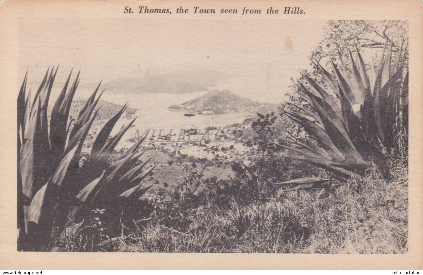 VIRGIN ISLANDS - St. Thomas, the Town seen from the Hills 1928