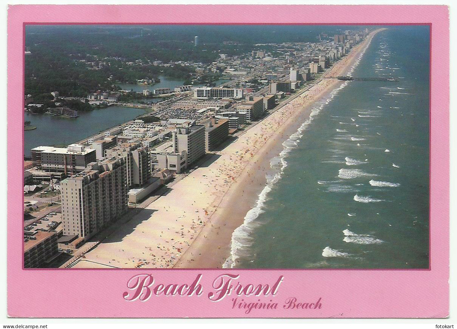 Virginia USA, Vintage PC, Virginia Beach, Beach Front, 1998