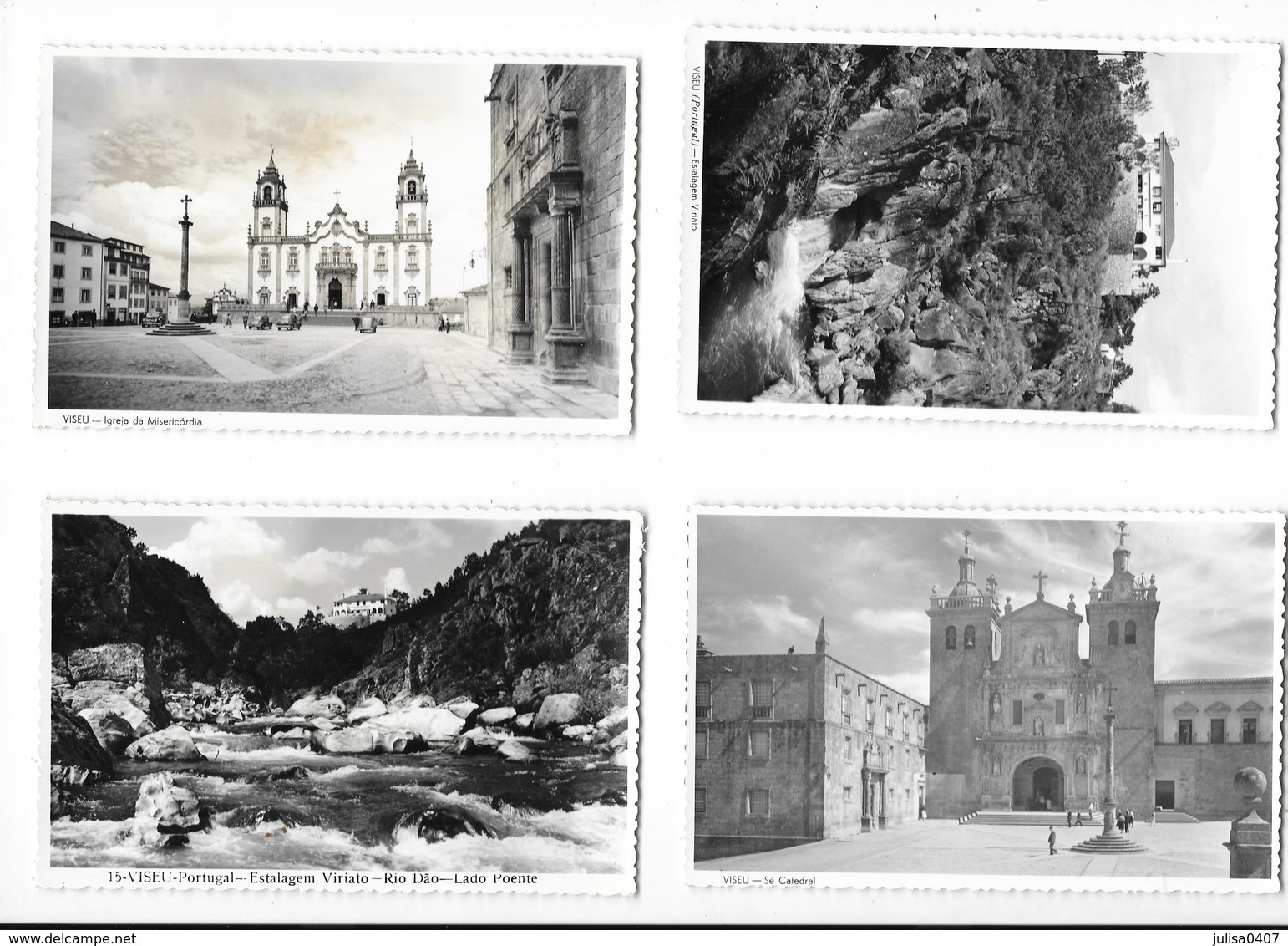 VISEU (Portugal) ensemble de 4 cartes vues diverses