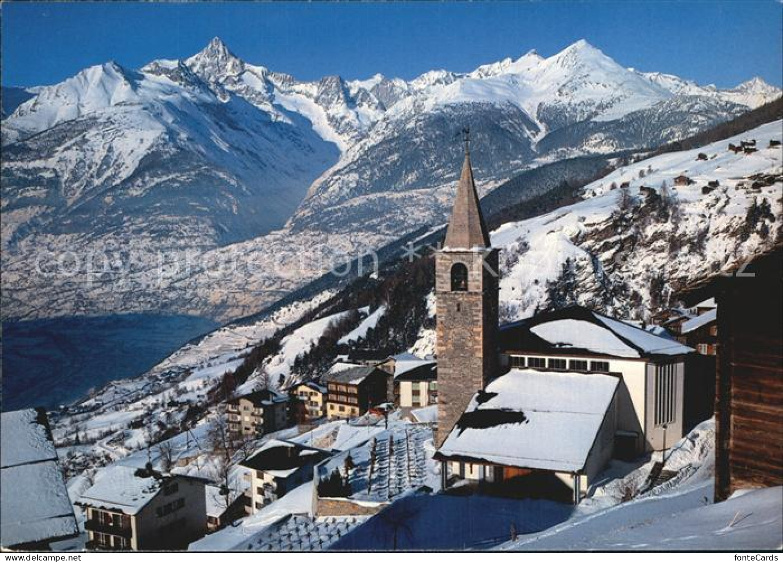 Visperterminen mit Bietschhorn und Gaersthorn