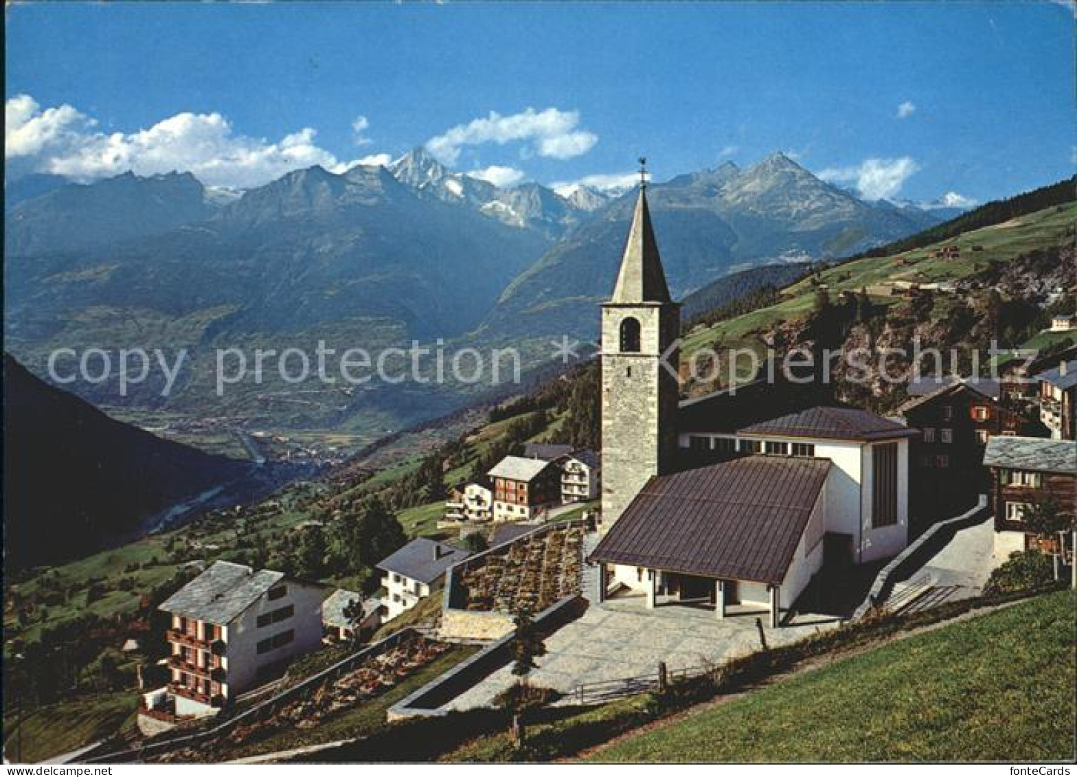 Visperterminen Rhonetal mit Bietschhorn