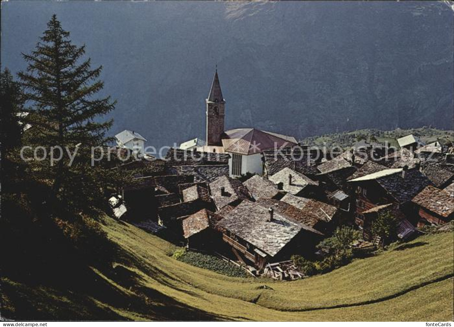 Visperterminen Teilansicht Kirche
