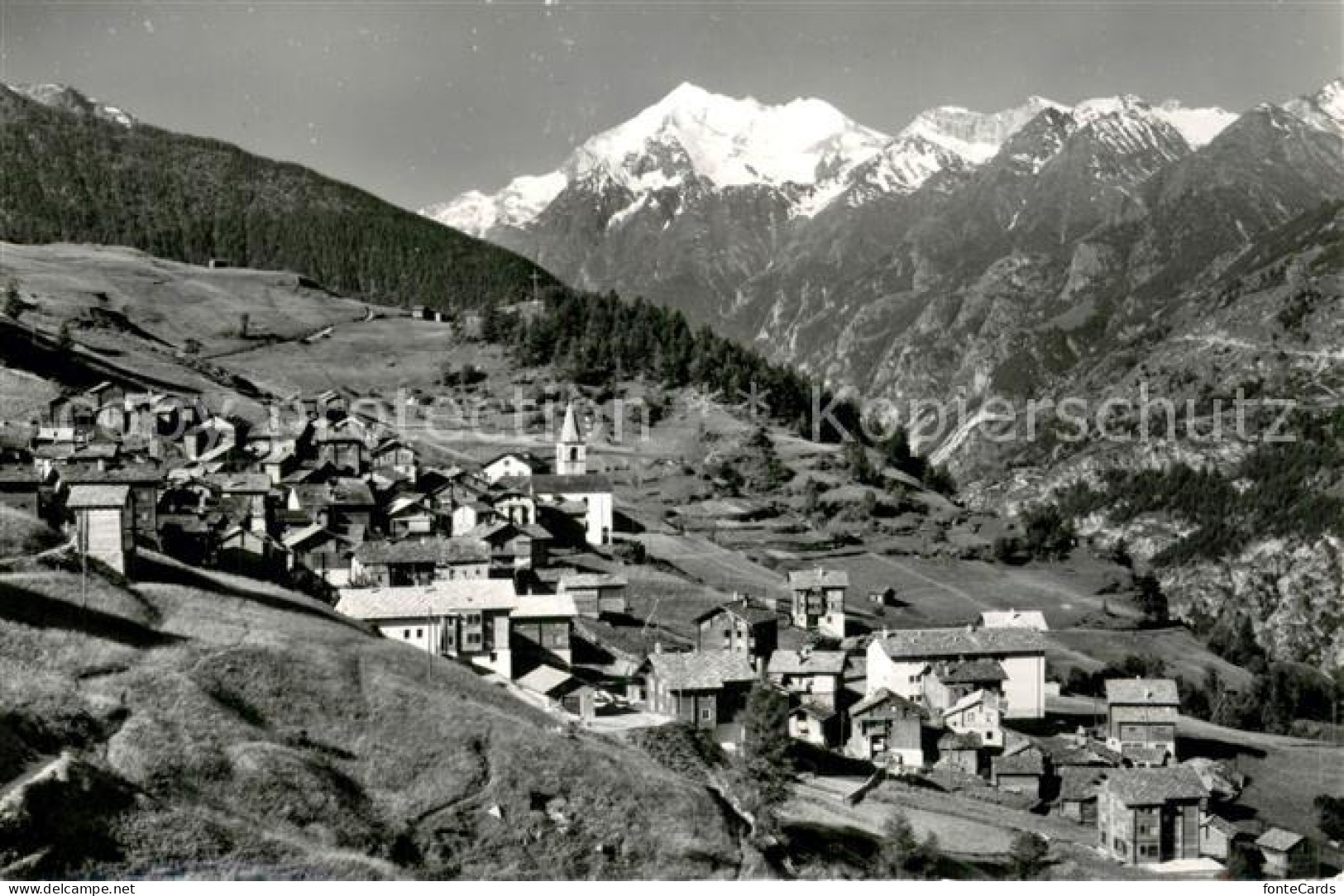 Visperterminen Weisshorn Fliegeraufnahme