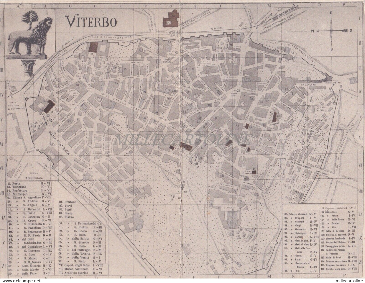 VITERBO - Mappa della Città