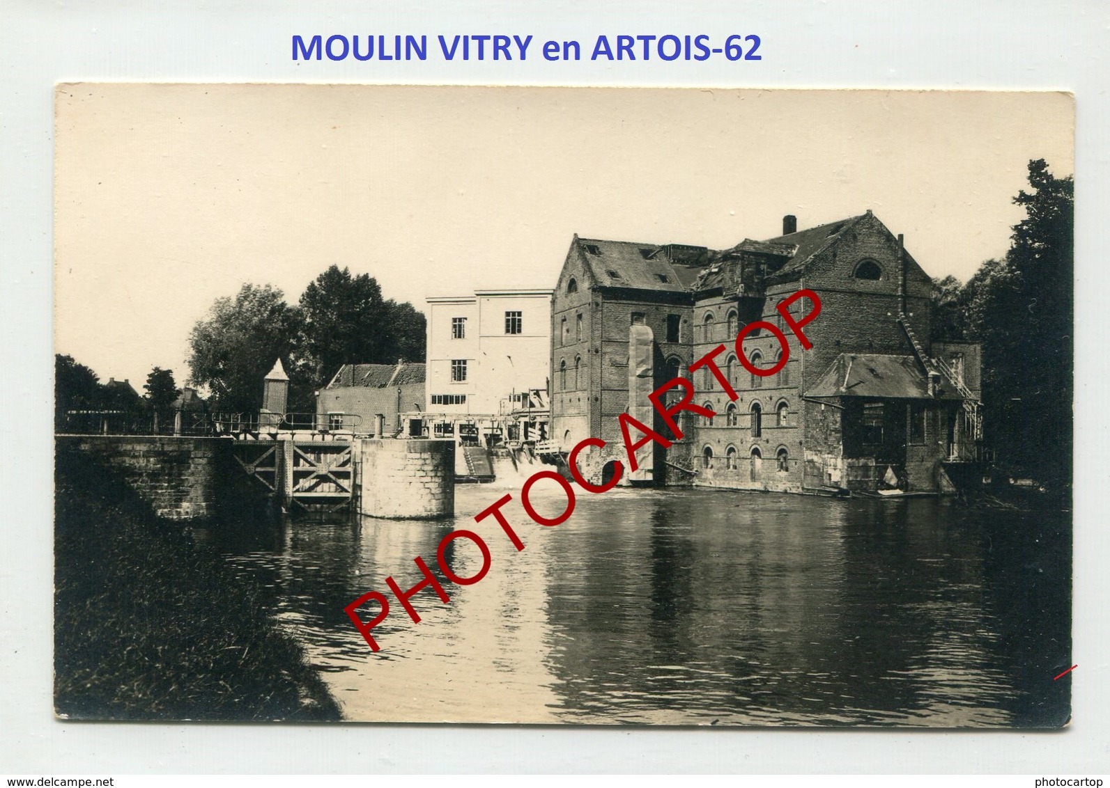 VITRY EN ARTOIS-Moulin a Eau-CARTE PHOTO allemande-GUERRE 14-18-1WK-France-62-