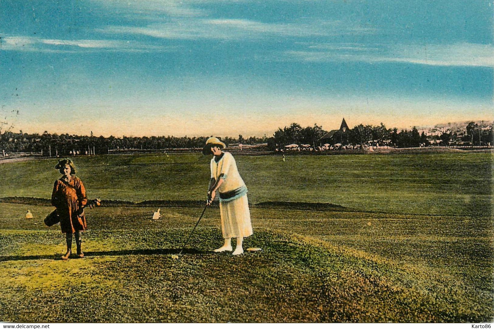 vittel * le jeu de golf * link links golfeur sport