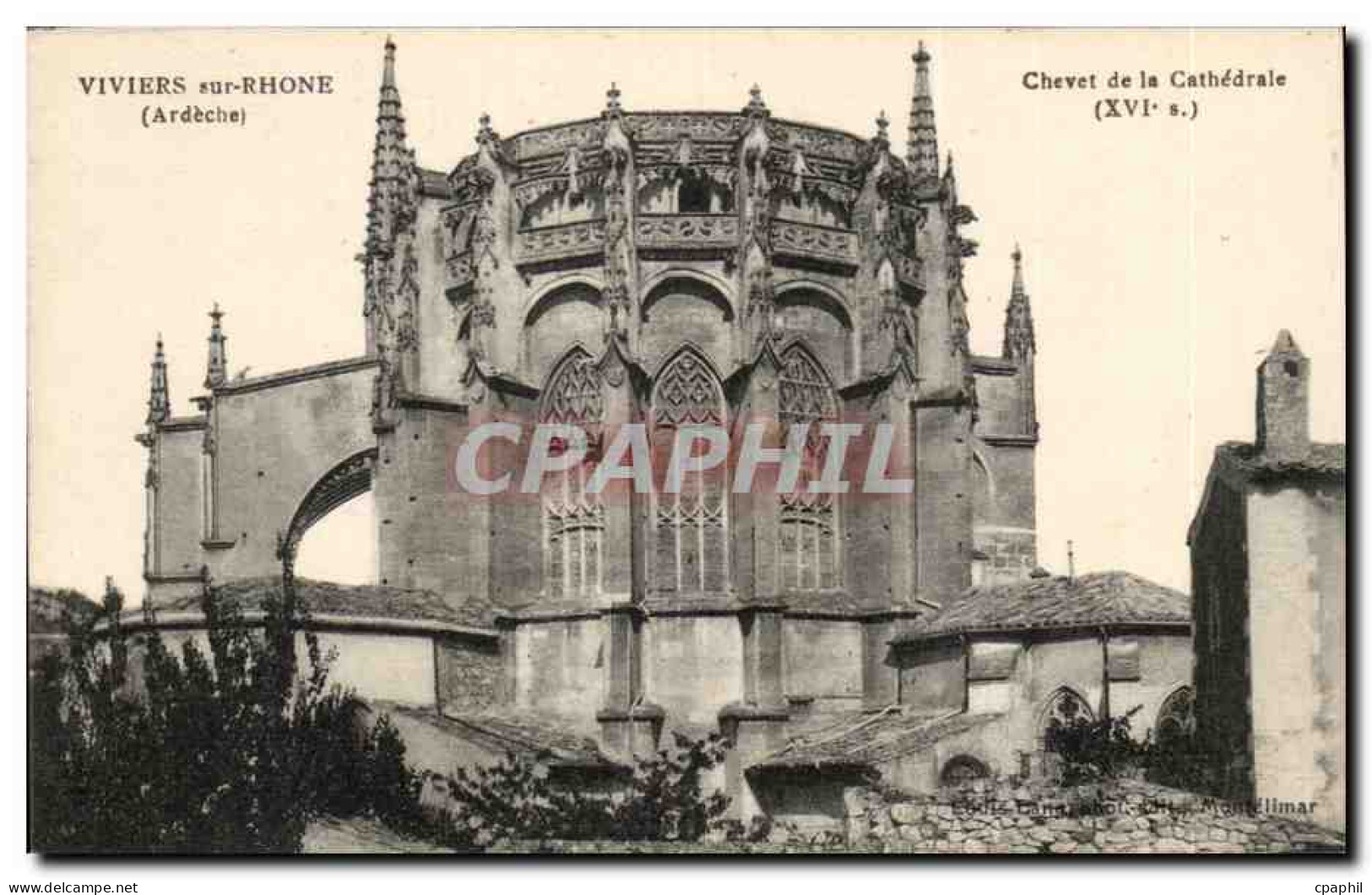 Viviers - Chevet de la Cathedrale - CPA