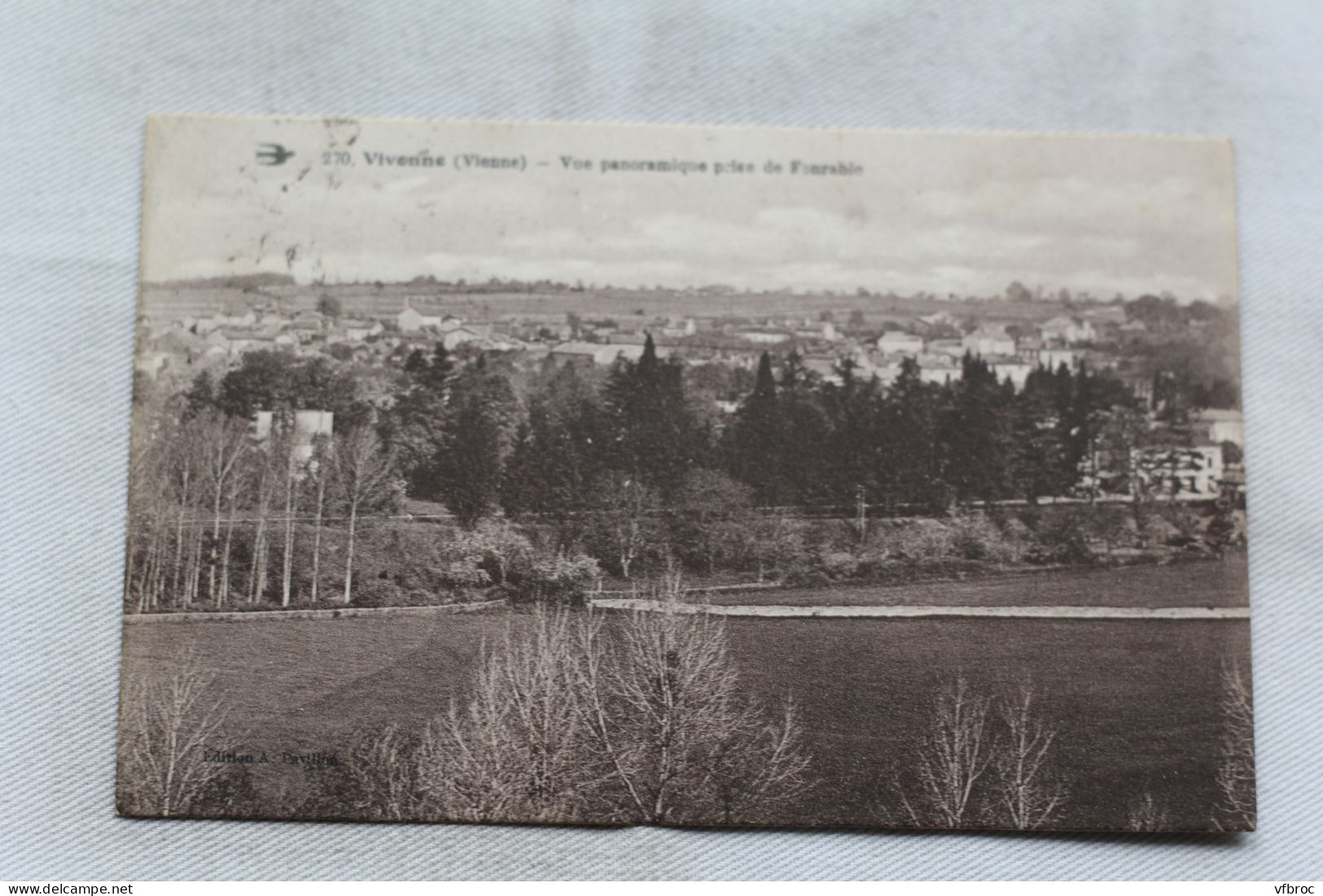 Vivonne, vue panoramique prise de Fonrable, Vienne 86