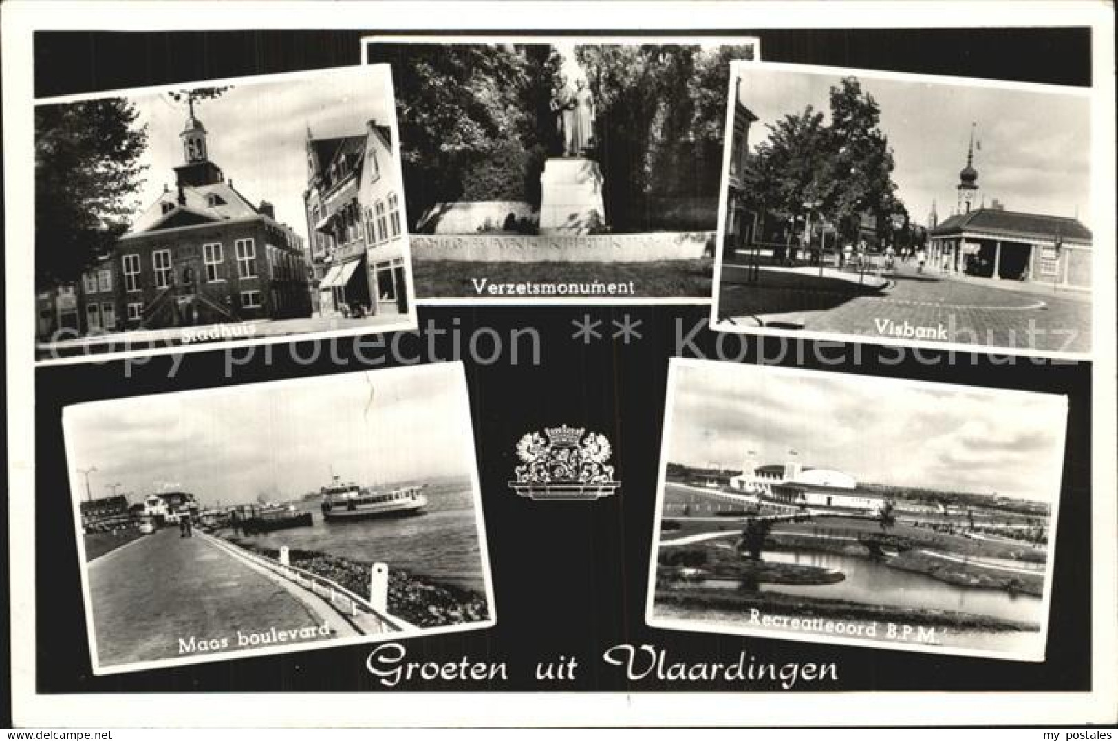 Vlaardingen Stadhuis Verzetsmonument Visbank Maas Boulevard Recreatieoord