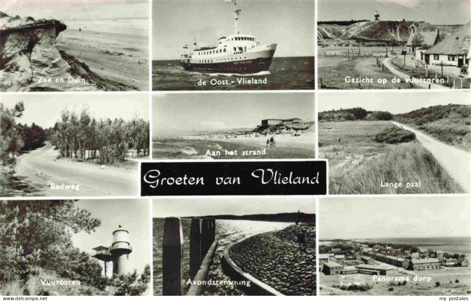Vlieland Friesland NL Zie en Duin Badweg Vuurtoren de Oost Vlieland Strand Avond