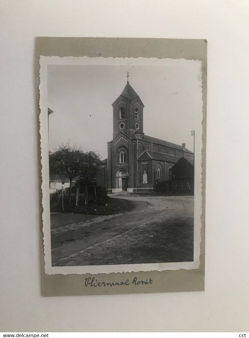 Vliermaalroot  Kortessem  FOTO van de kerk en omgeving (afmeting 8,5 x 11,5 cm)