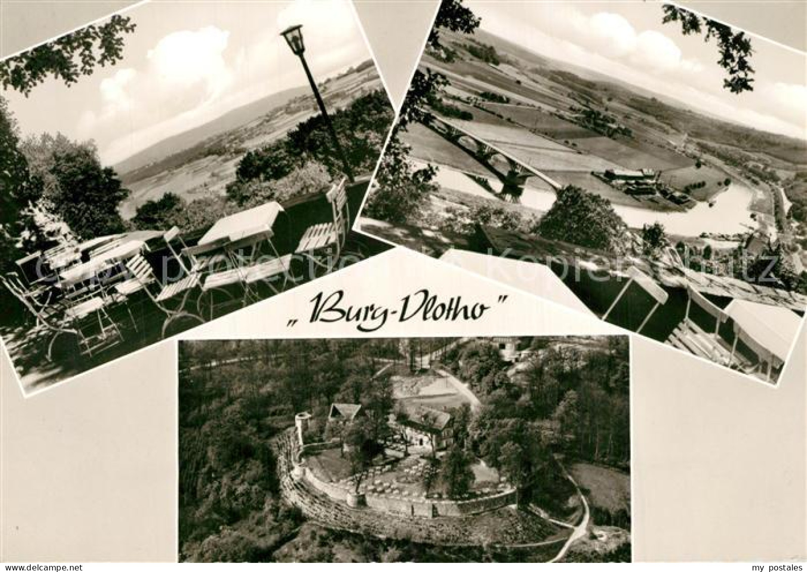 Vlotho Weser Herford NRW Burg Vlotho Weserpartie Terrasse