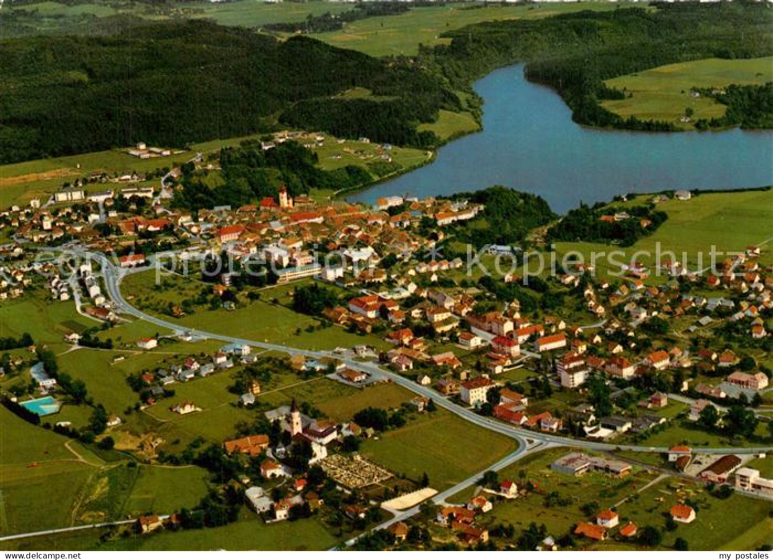 Voelkermarkt Fliegeraufnahme mit Stausee
