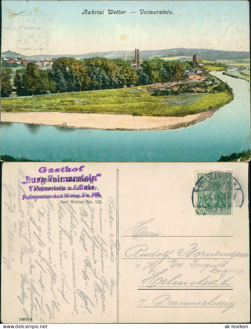 Volmarstein-Wetter (Ruhr) Ruhrtal Wetter Stadt Fabrikanlagen 1912
