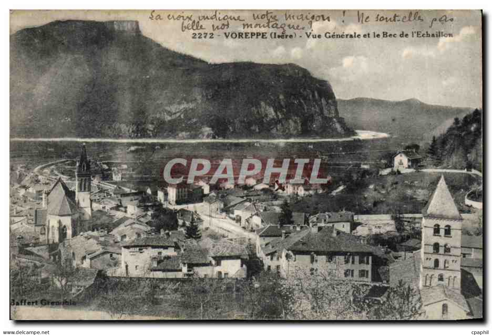 Voreppe - Vue Generale et le Bec de l'Echailon CPA