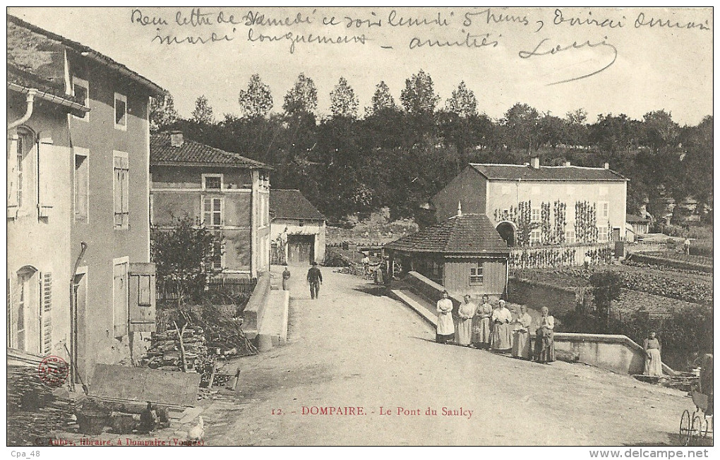 Vosges : Dompaire, Le Pont du Saulcy, Animée, Precurseur