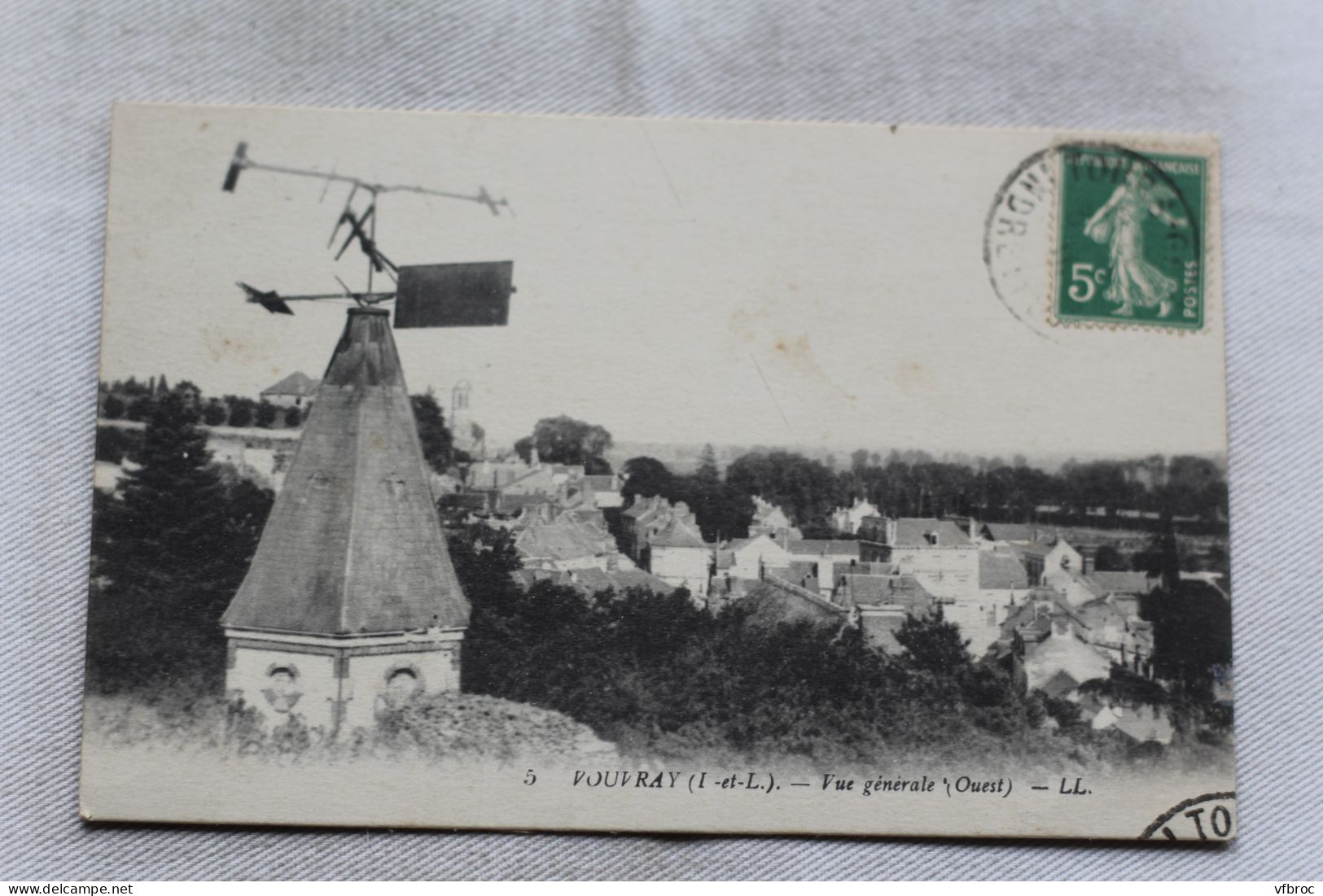 Vouvray, vue générale Ouest, Indre et Loire 37