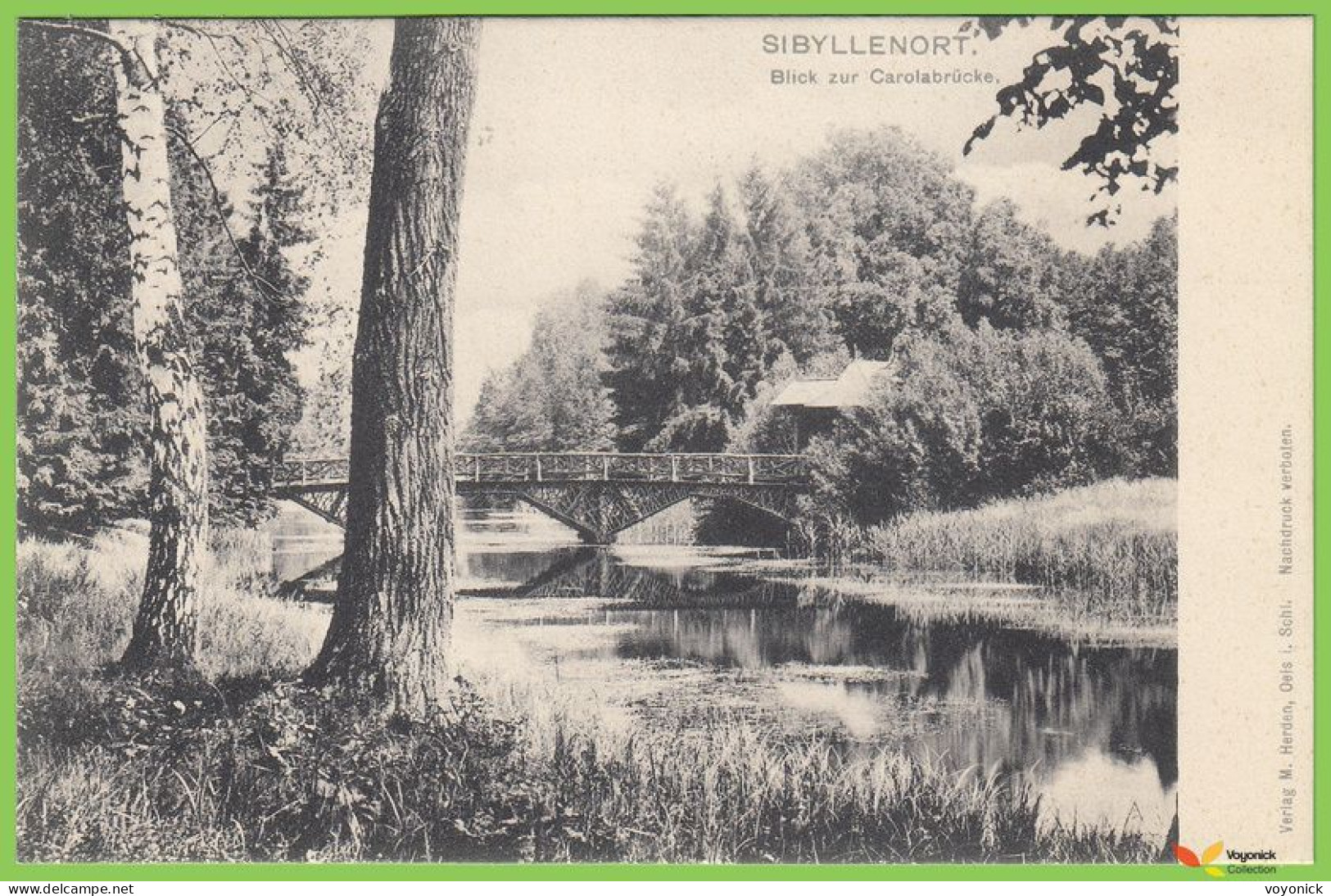 voyo SZCZODRE (SIBYLLENORT i. Schl.) Blick zur Carolabrücke 1900s Unused