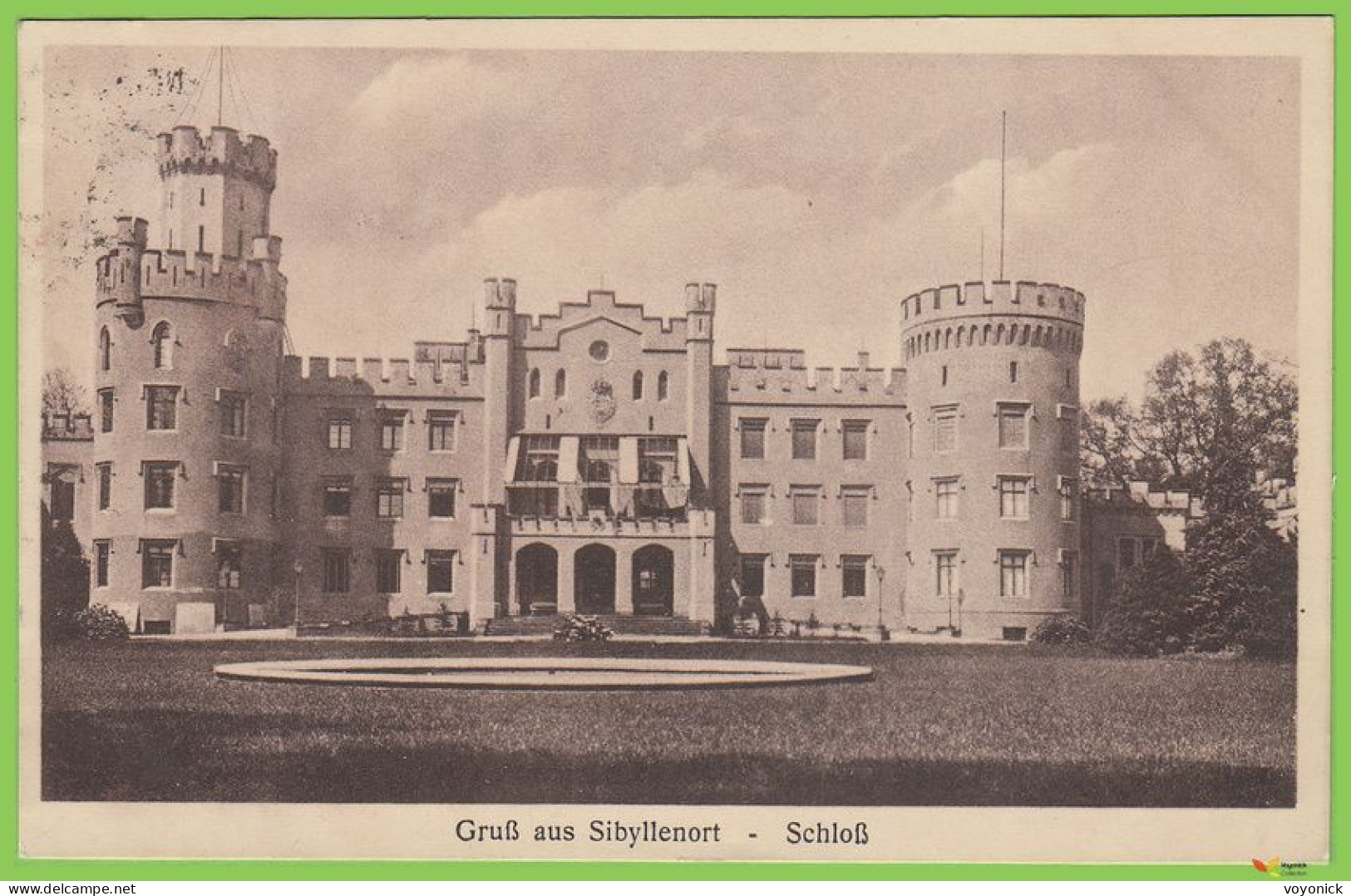 voyo SZCZODRE (SIBYLLENORT i. Schl.) Grüß aus Sibyllenort - Schloß  - Mittelbau Südfront 1931 Postal Used