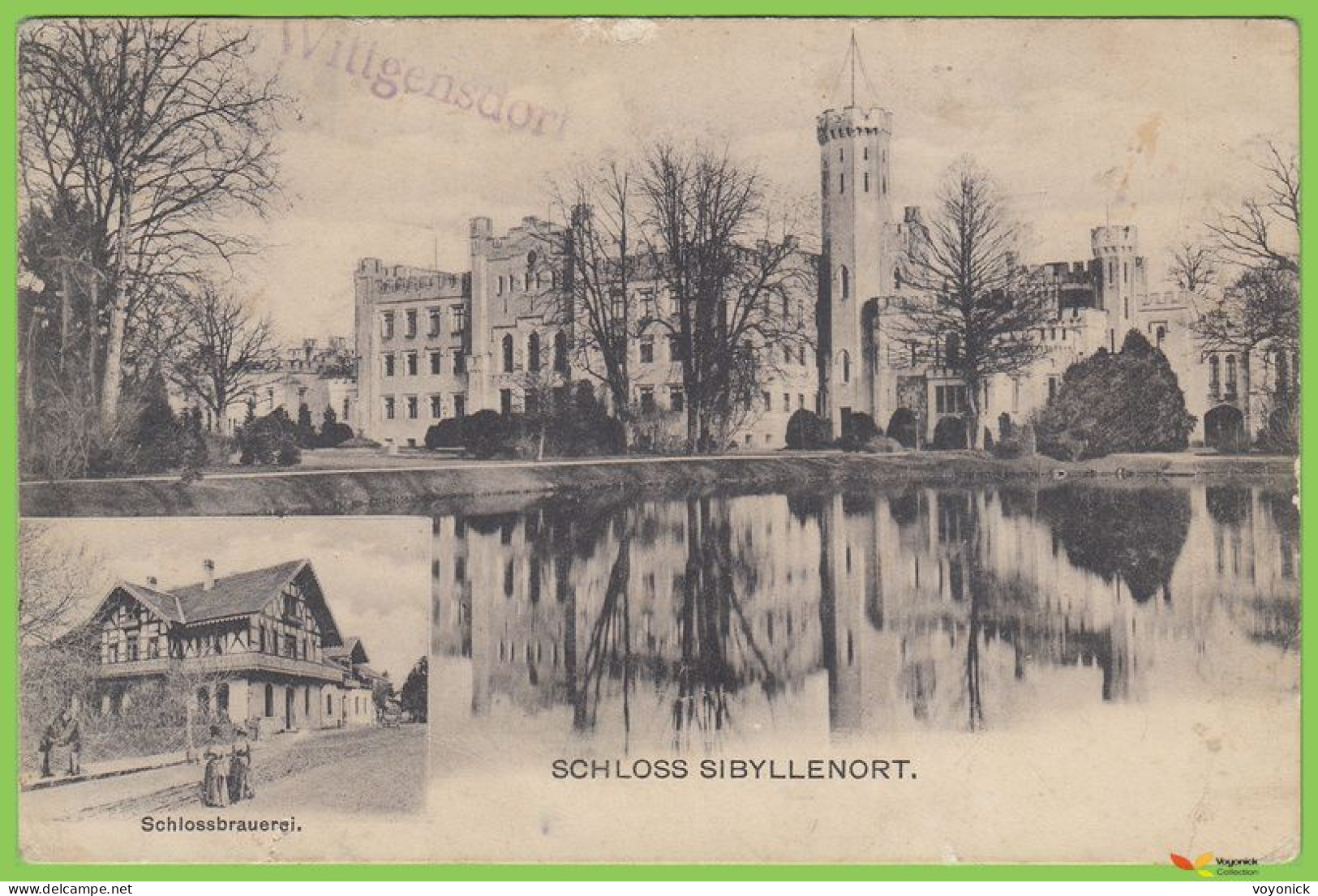 voyo SZCZODRE (SIBYLLENORT i. Schl.) Schloss und Brauerei 1909 Postal Used