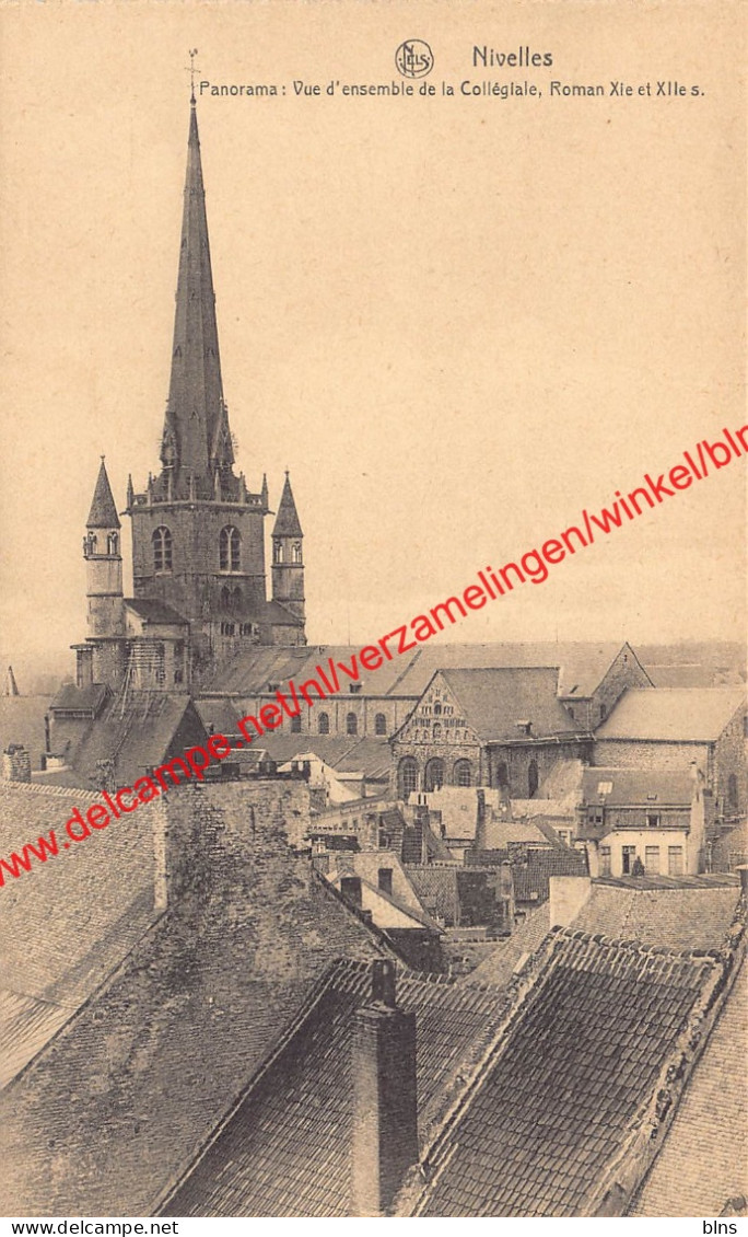 Vue d'ensemble de la Collégiale - Nivelles Nijvel