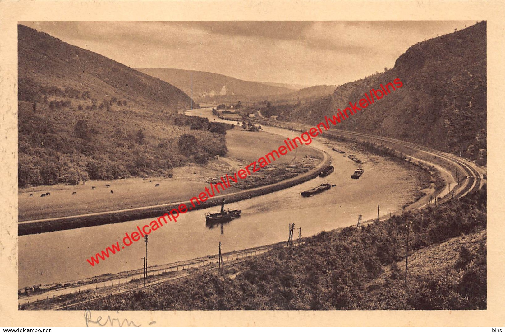 Vue de la Meuse sur Fumay - Revin - (8) Ardennes