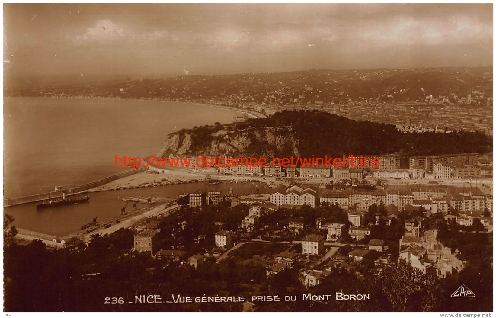 Vue générale prise du Mont Boron - Nice