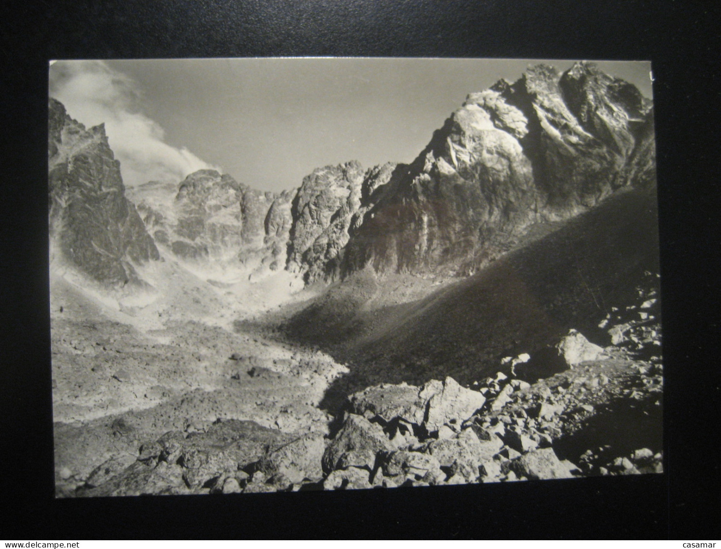 VYSOKE TATRY Batizovska dolina High Tatras mountains 1968 cancel postcard SLOVAKIA
