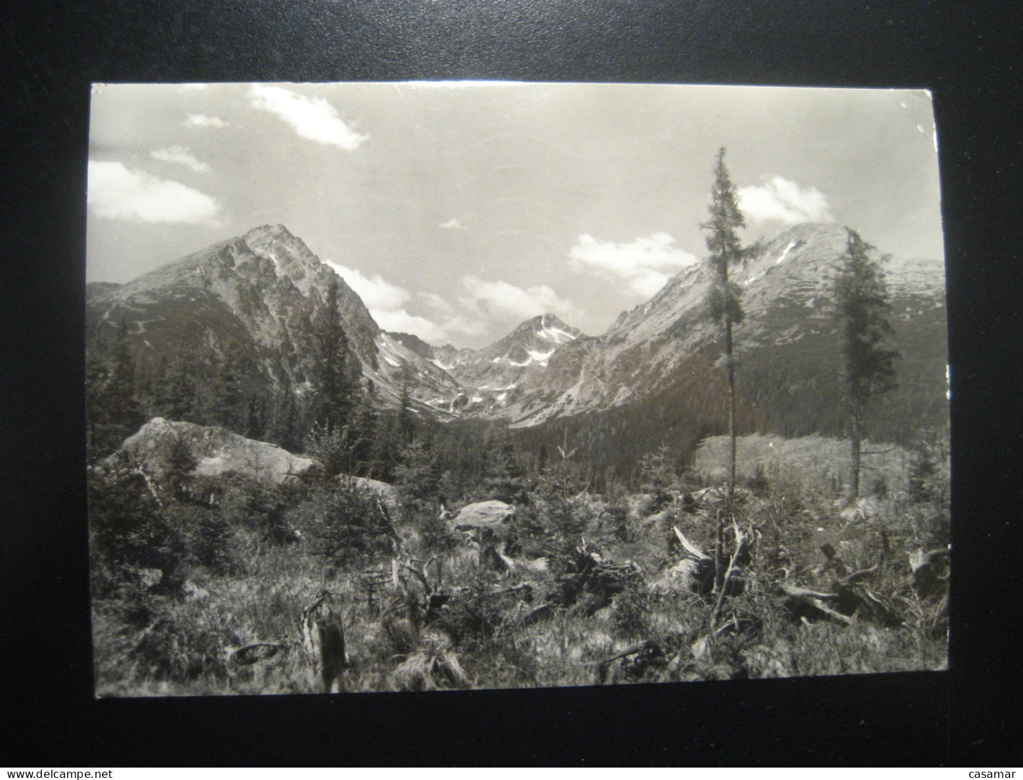 VYSOKE TATRY dolina Mlynica Strbske Solisko High Tatras mountains 1968 cancel postcard SLOVAKIA