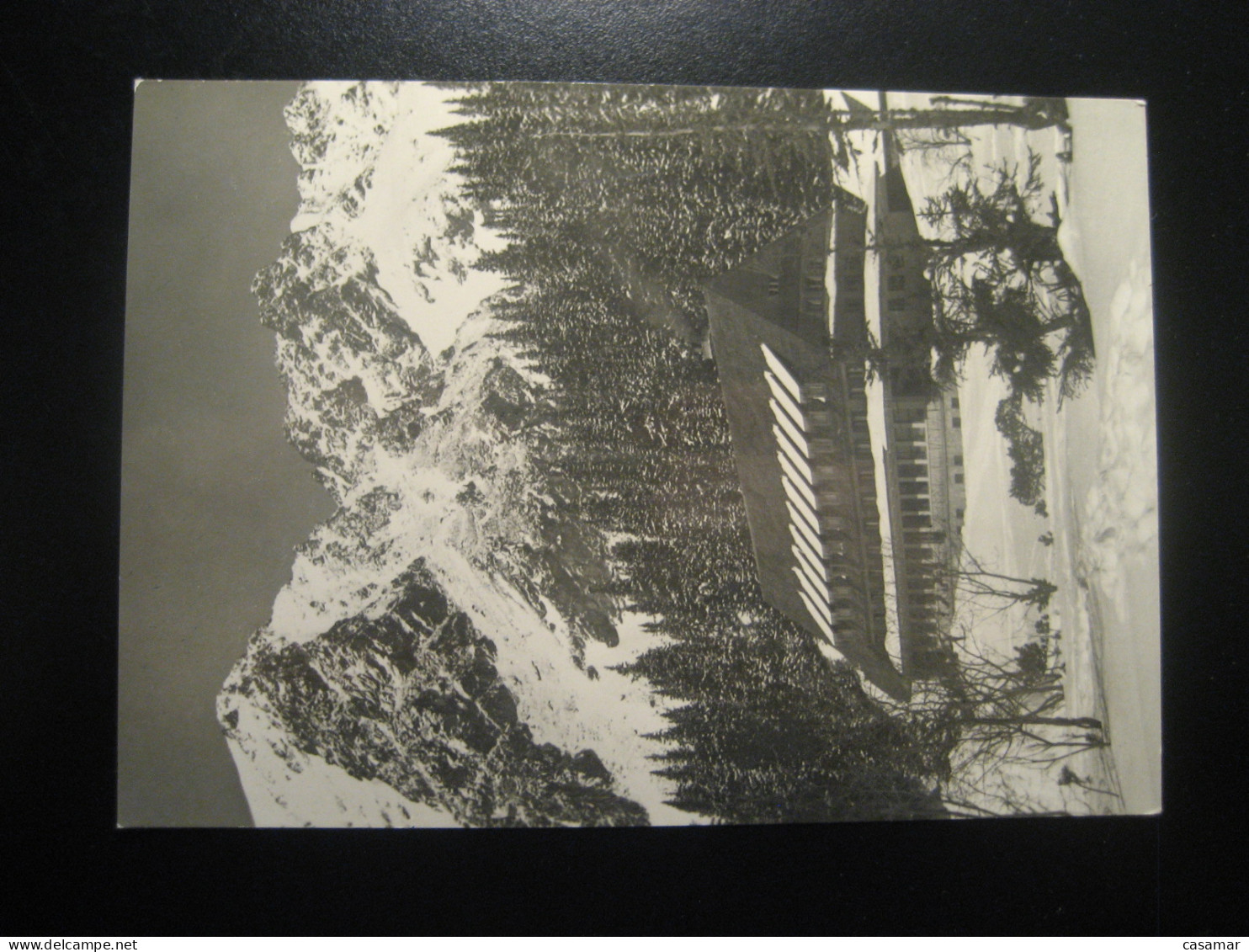 VYSOKE TATRY High Tatras mountains Tatranska Lomnica 1968 cancel postcard SLOVAKIA