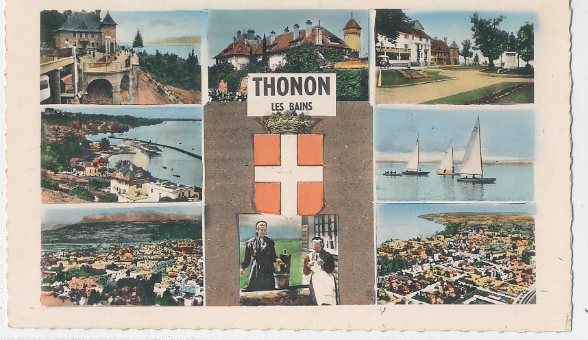 W 13 / CPSM   THONON LES BAINS (74)   MULTIVUES