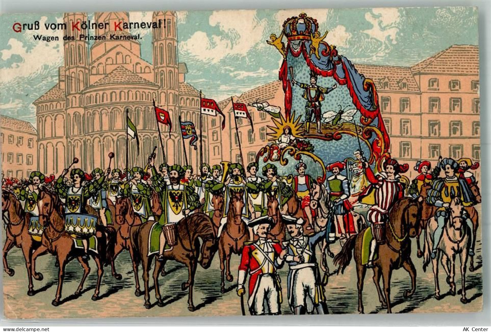 W5000 Köln Kölner Karneval Festwagen des Prinzen Karneval Reitergarde Ka... - 13653937