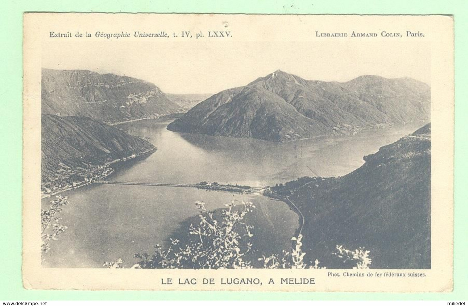 W679 - SUISSE - Le Lac de Lugano - A Melide - Armand Colin
