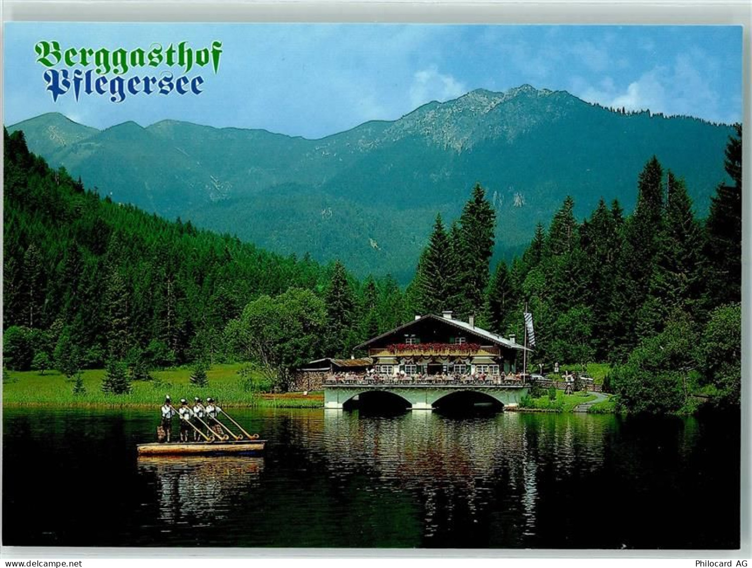 W8100 Garmisch-Partenkirchen Berggasthaus Pflegersee Floss Alphornbläser... - 10233958