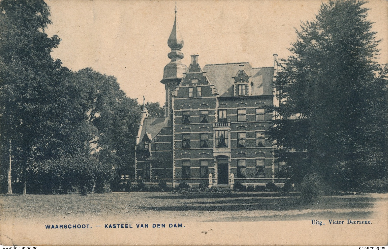 WAARSCHOOT  KASTEEL VAN DEN DAM            2 SCANS