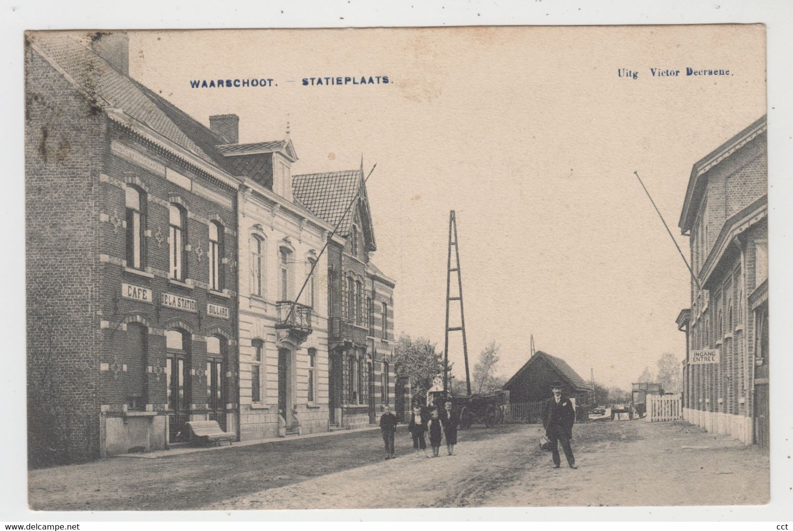 Waarschoot   Statieplaats   Uitg Victor Decraene ( GARE STATION - Café de la station )
