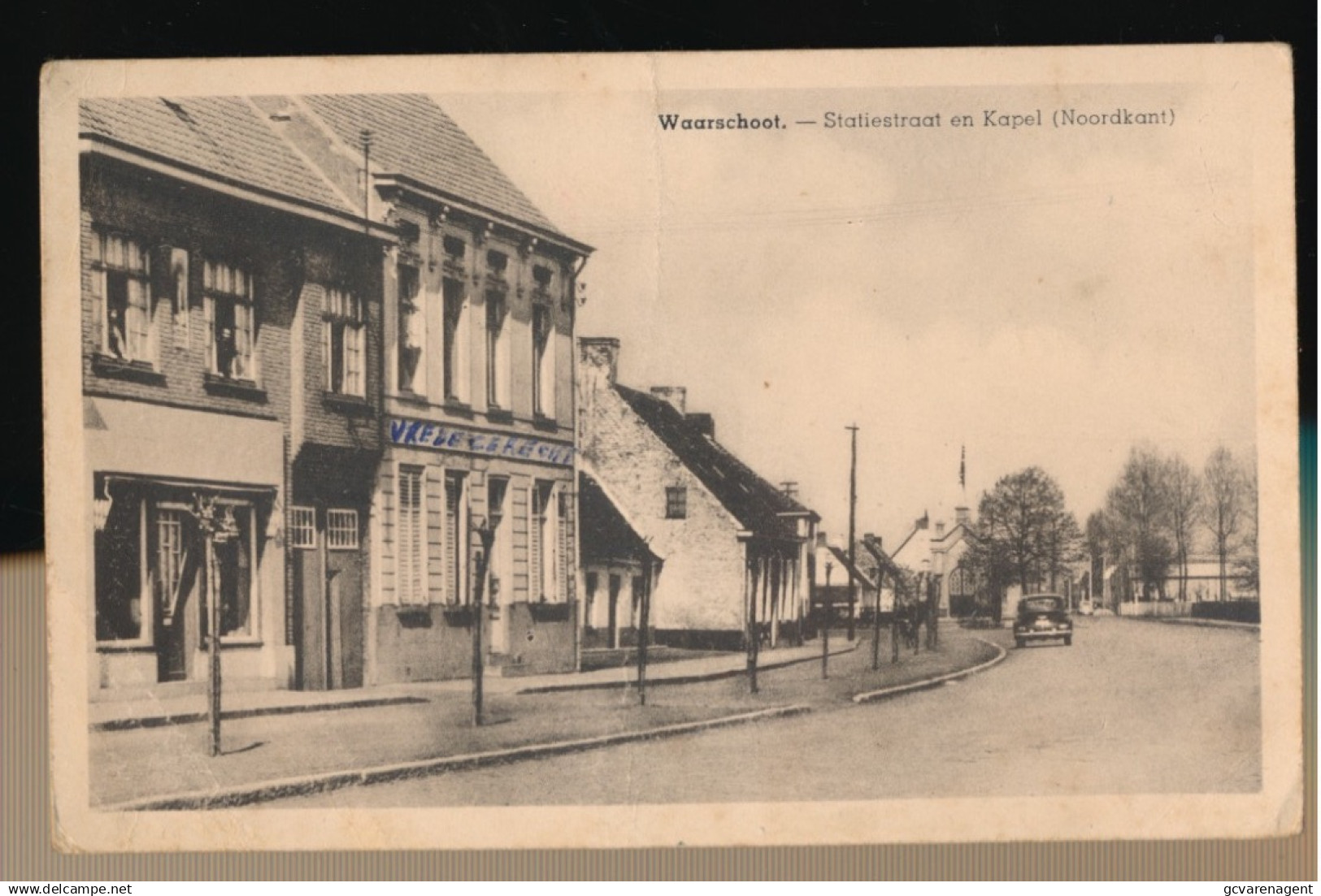WAARSCHOOT     STATIESTRAAT EN KAPEL ( NORDKANT )