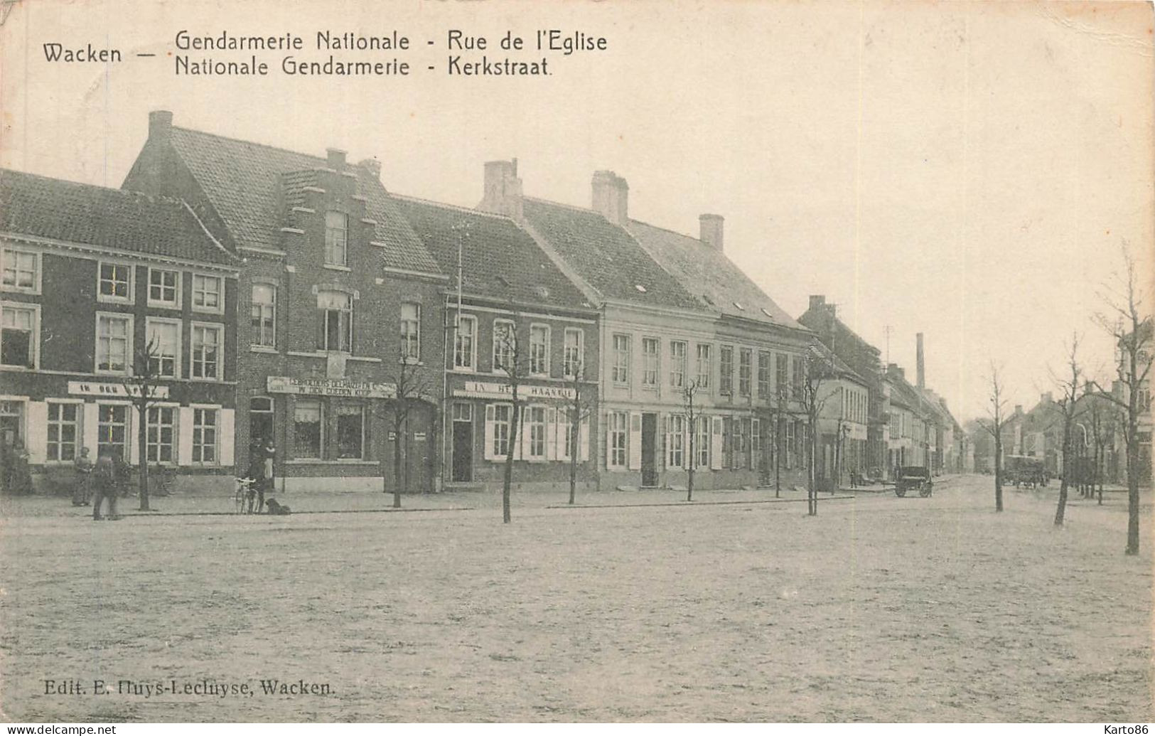 wacken , dentergem * la gendarmerie nationale , rue de l'église * wakken belgique