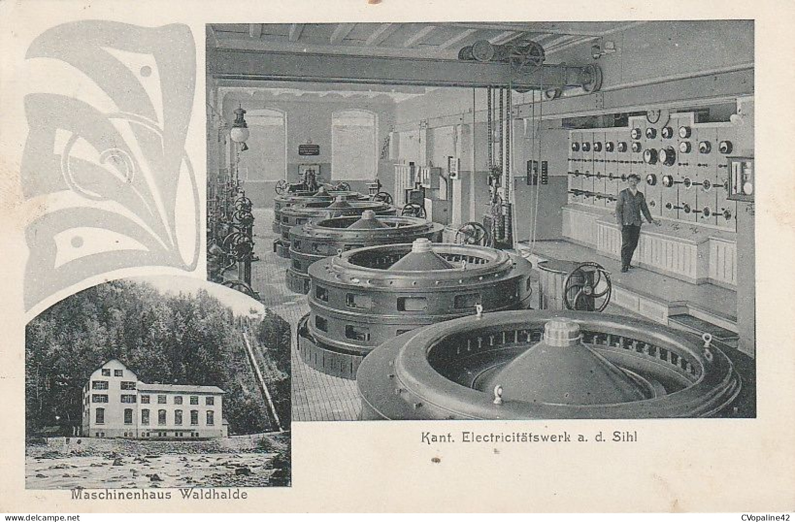 WÄDENSWIL (Schwyz-SZ) Usine Hydroelectrique du Lac de SIHL en 1909