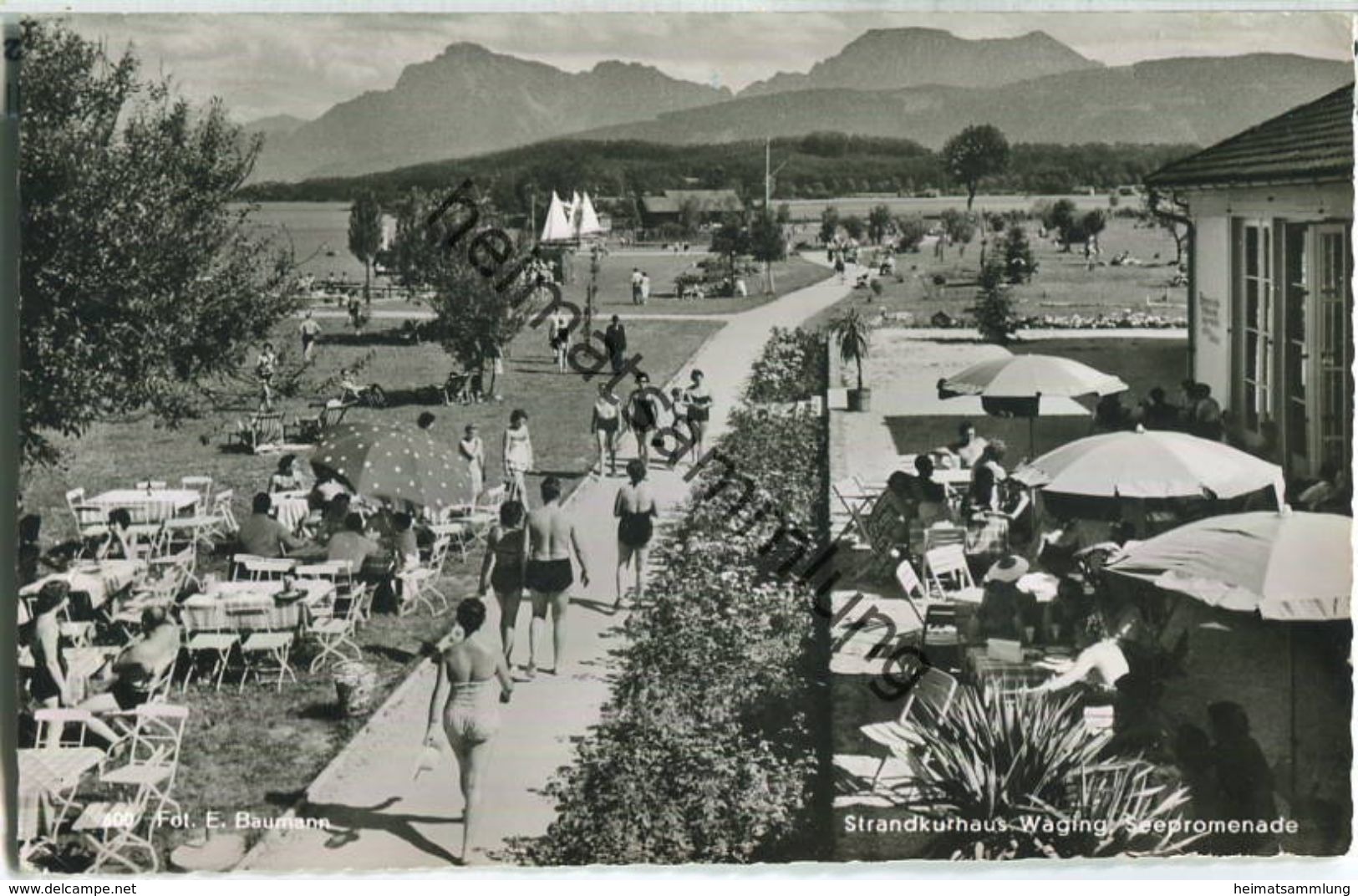 Waging - Strandkurhaus - Seepromenade - Foto-Ansichtskarte - Verlag Ernst Baumann Bad Reichenhall