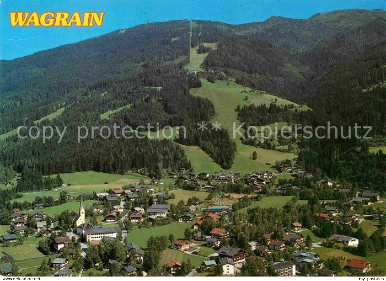 Wagrain Salzburg Fliegeraufnahme