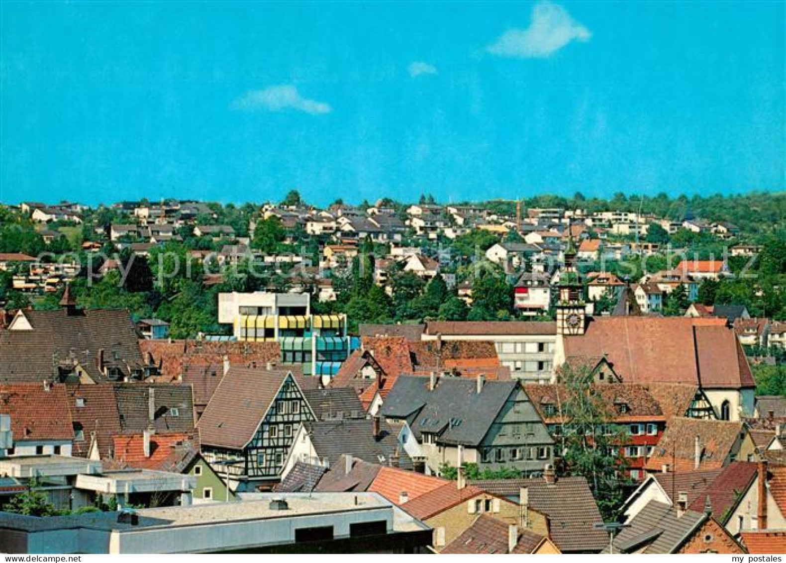 Waiblingen Rems Altstadt Blick zum Rosberg