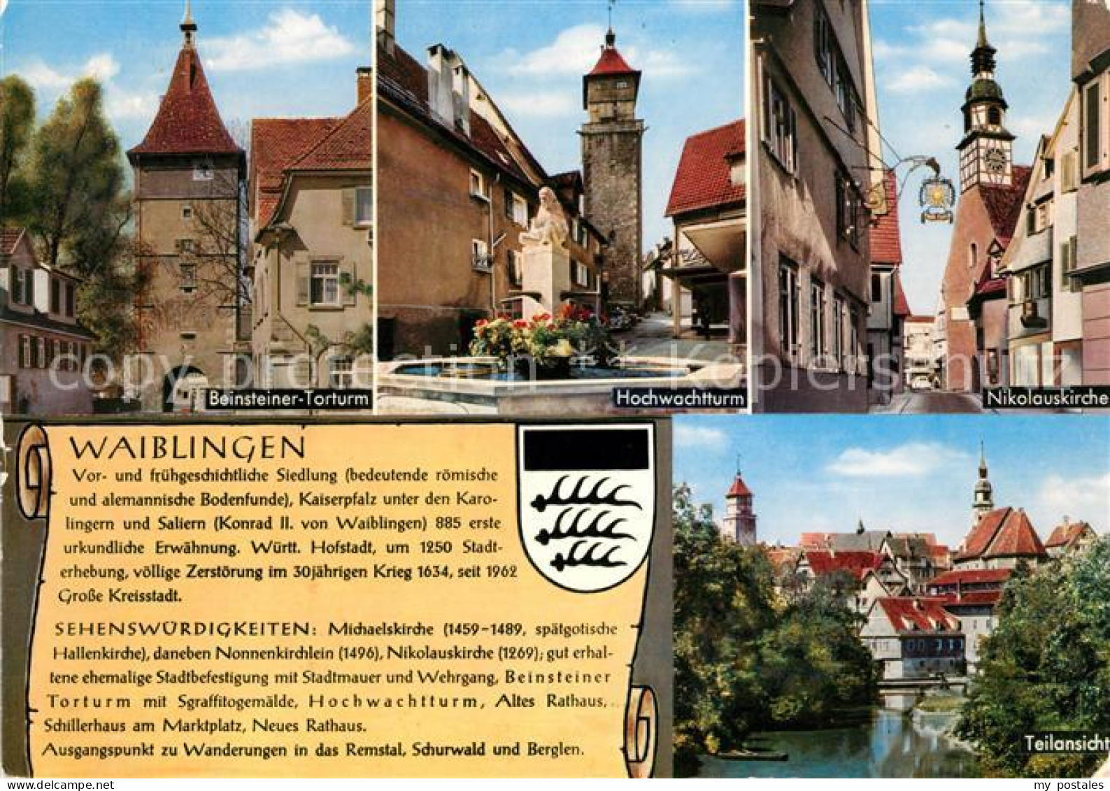 Waiblingen Rems Beinsteiner Torturm Hochwachtturm Nikolauskirche
