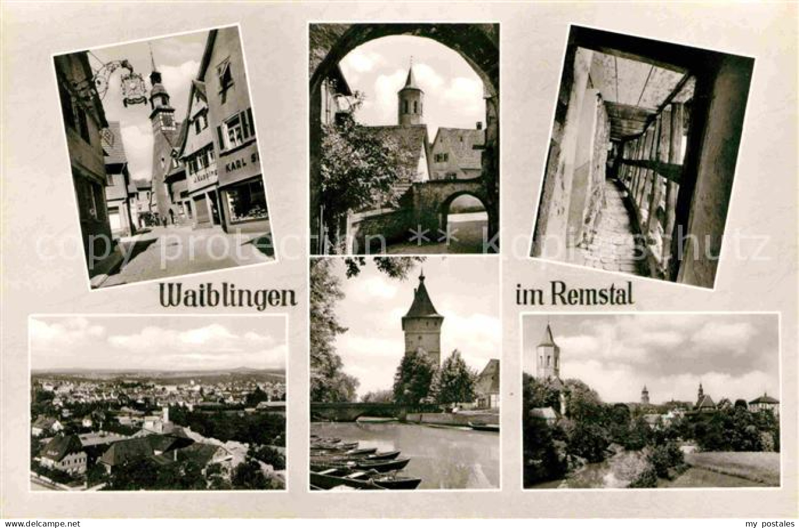 Waiblingen Rems Kirche Ortsansicht Panorama