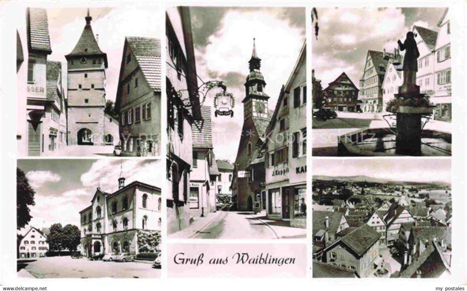Waiblingen Rems Stadttor Ortspartien Brunnen