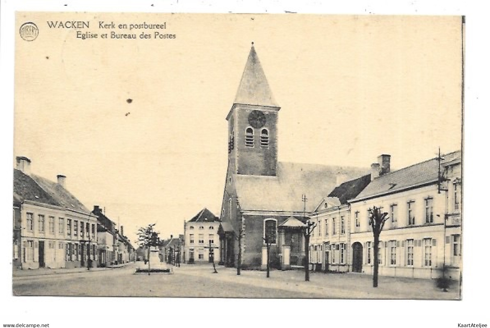 Wakken - Kerk en postbureel.