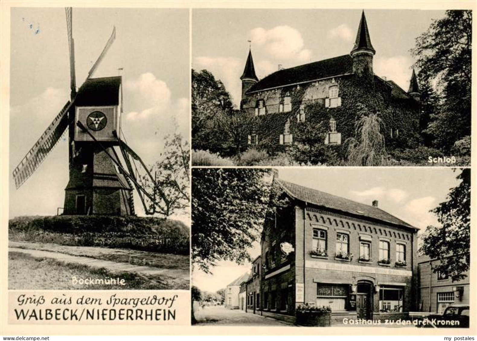 Walbeck Geldern Rheinland Bockmuehle Schloss Gasthaus zu den drei Kronen