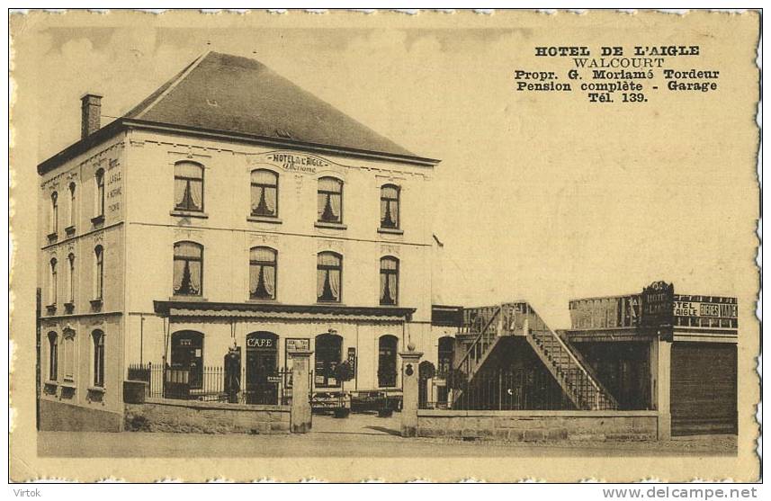 Walcourt :  Hotel  de L'aigle  ( ecrit avec timbre )