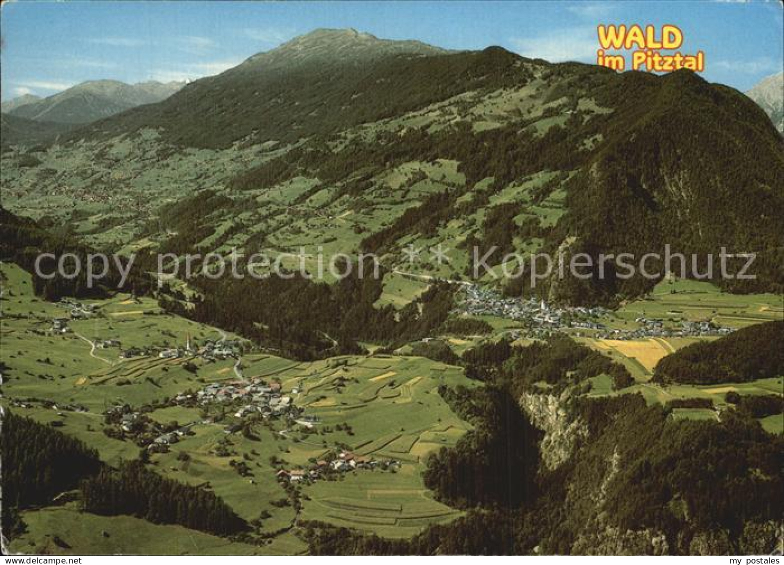 Wald Pitztal Fliegeraufnahme